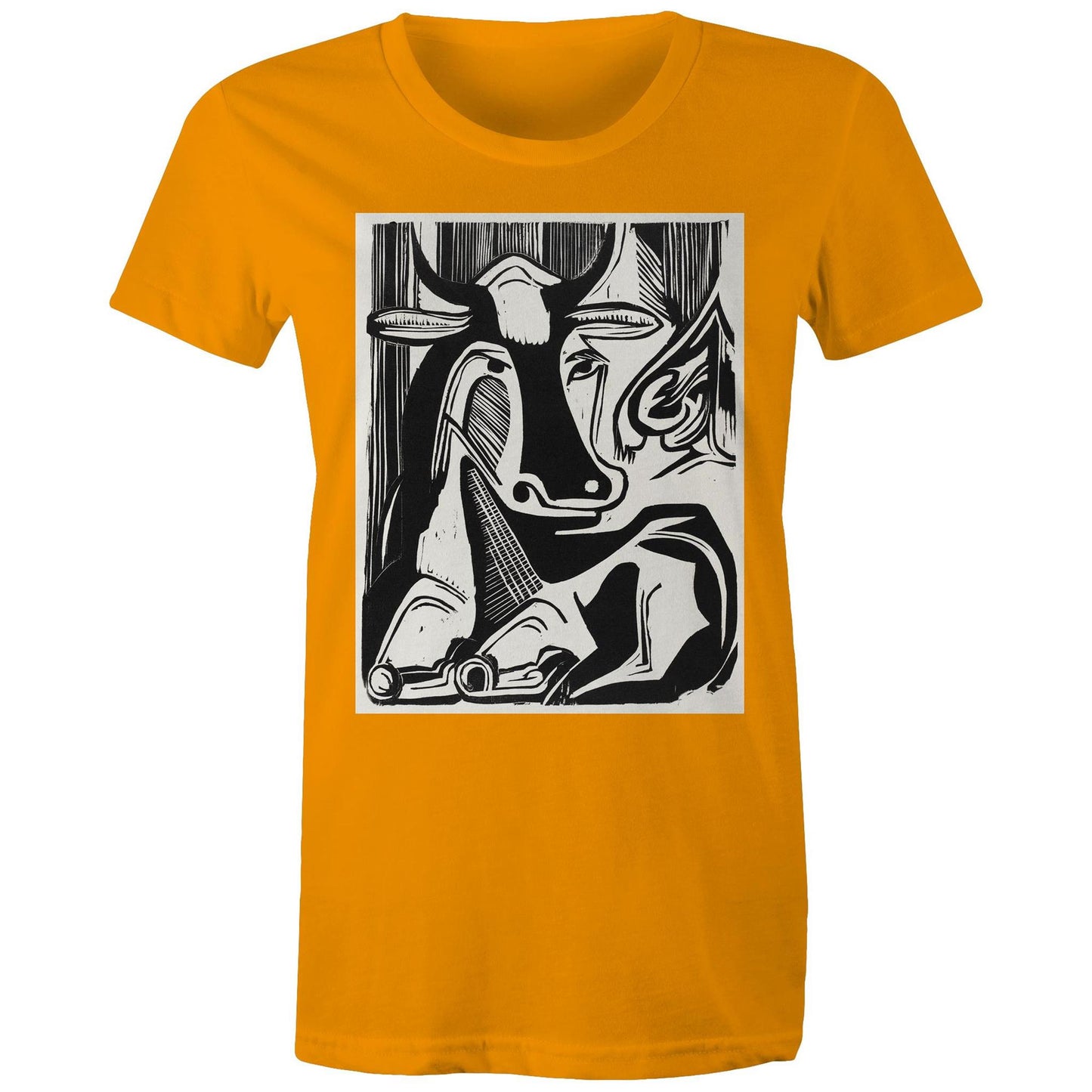 The Large Cow Lying Down by Ernst Ludwig Kirchner - Women's Tee