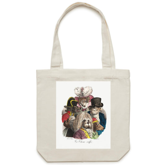 Les Chiens Coiffes by Boissy - Canvas Tote Bag