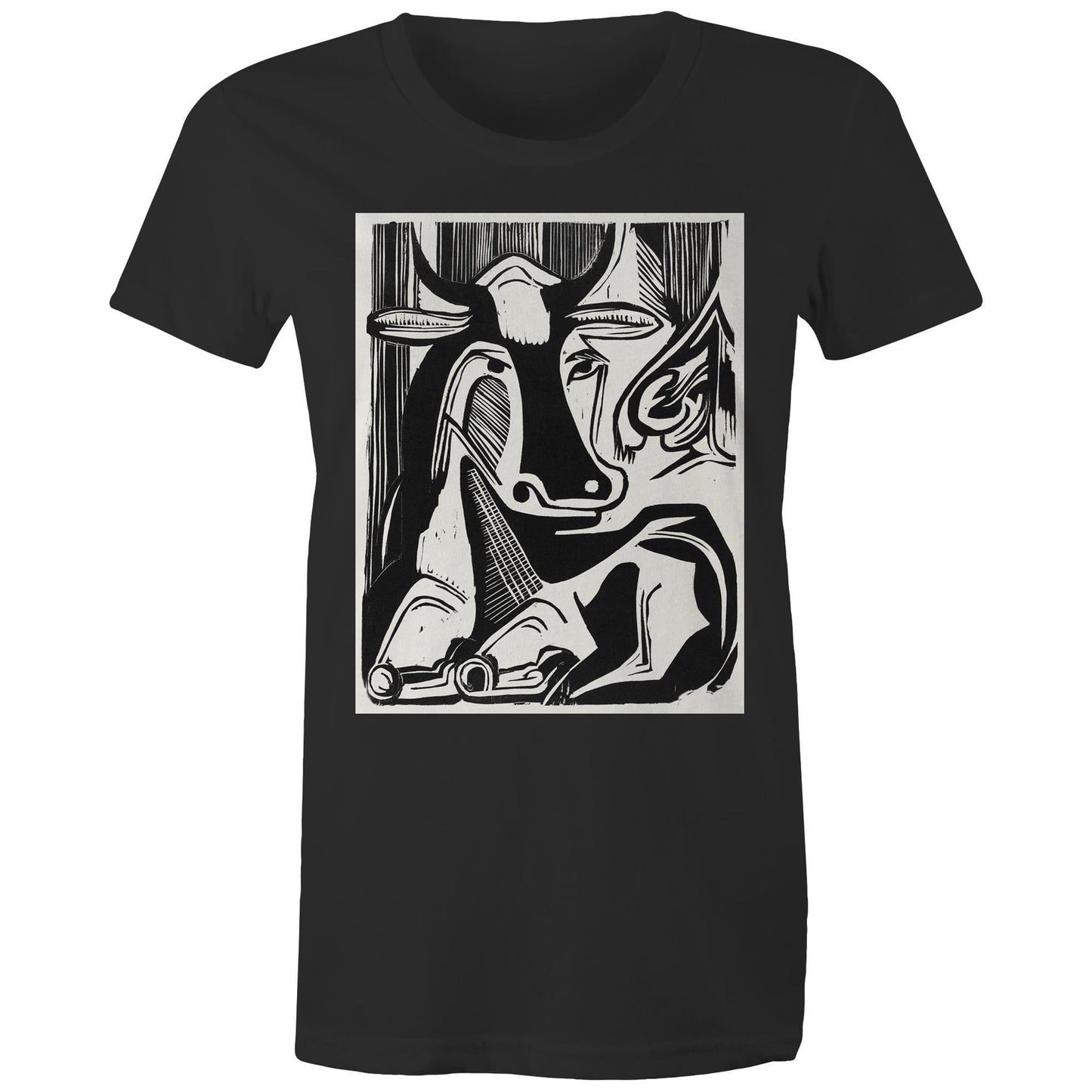 The Large Cow Lying Down by Ernst Ludwig Kirchner - Women's Tee