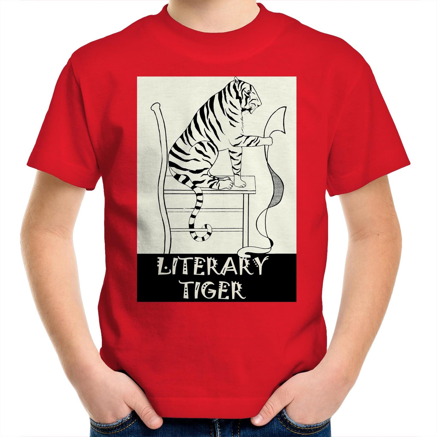 Literary Tiger - Kids T-Shirt