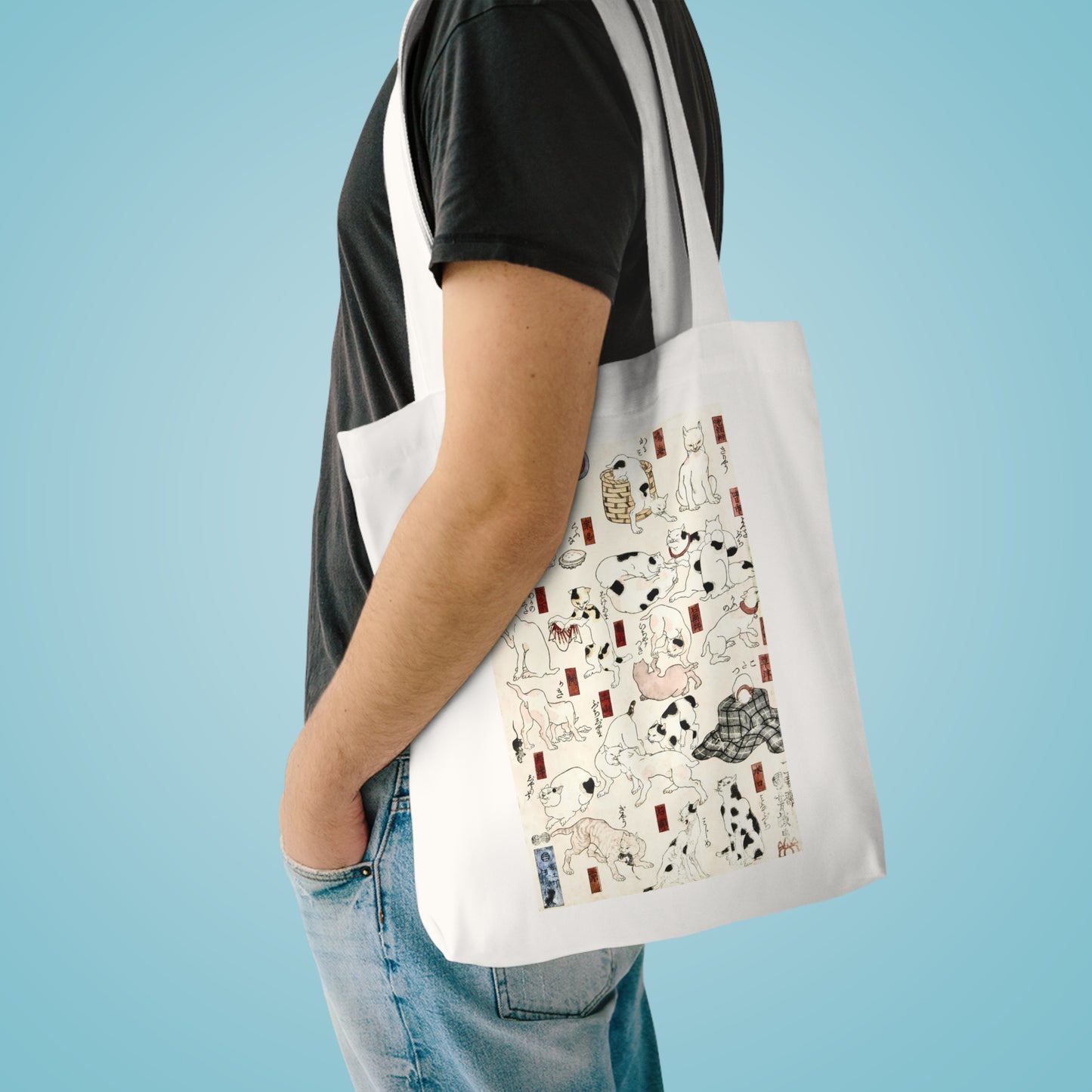 Cats by Utagawa Kuniyoshi - Cotton Tote Bag