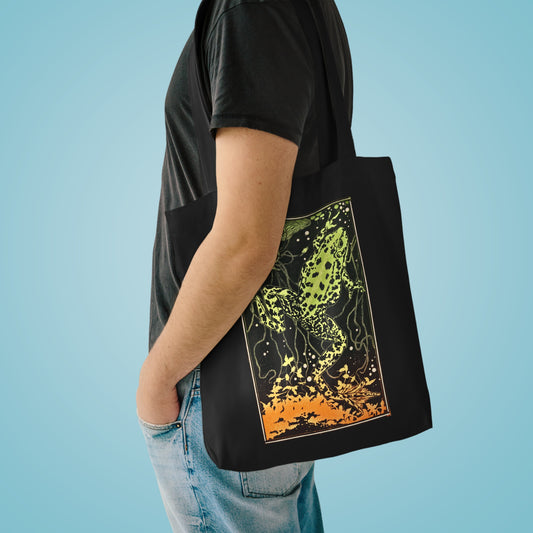 Swimming Frog by Julie de Graag - Cotton Tote Bag