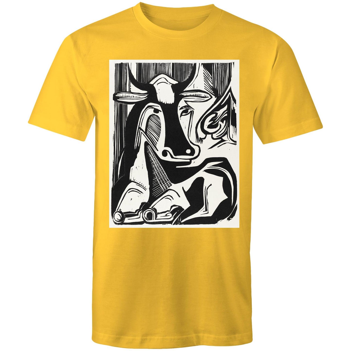 The Large Cow Lying Down by Ernst Ludwig Kirchner - Mens T-Shirt