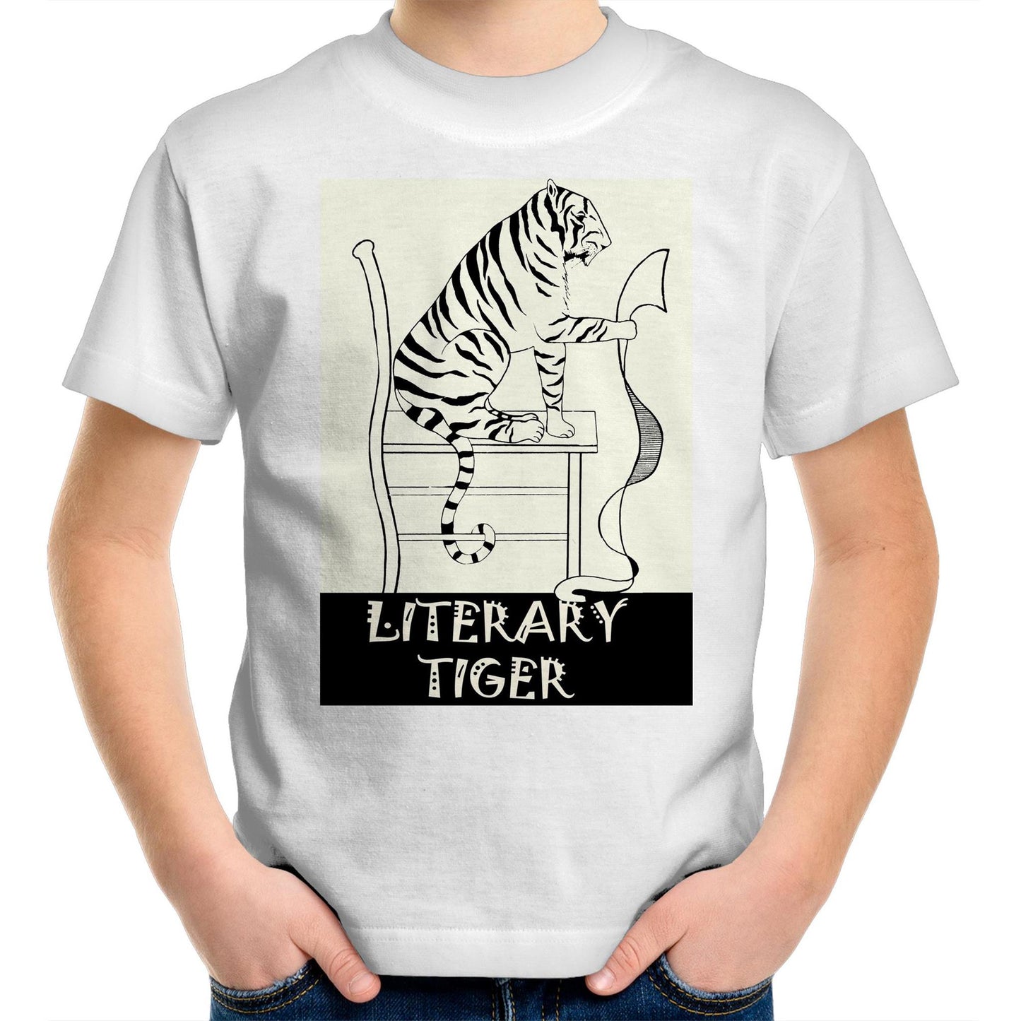 Literary Tiger - Kids T-Shirt