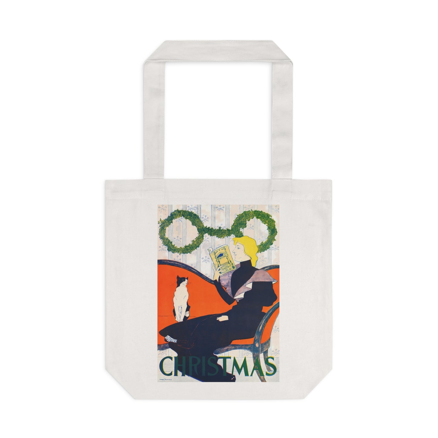 Vintage Christmas (1894) by Edward Penfield - Cotton Tote Bag