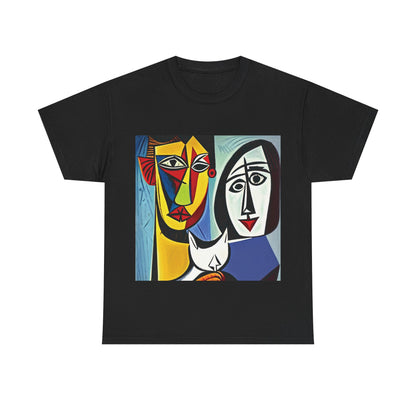 Abstract Couple With A Cat - Unisex T-Shirt