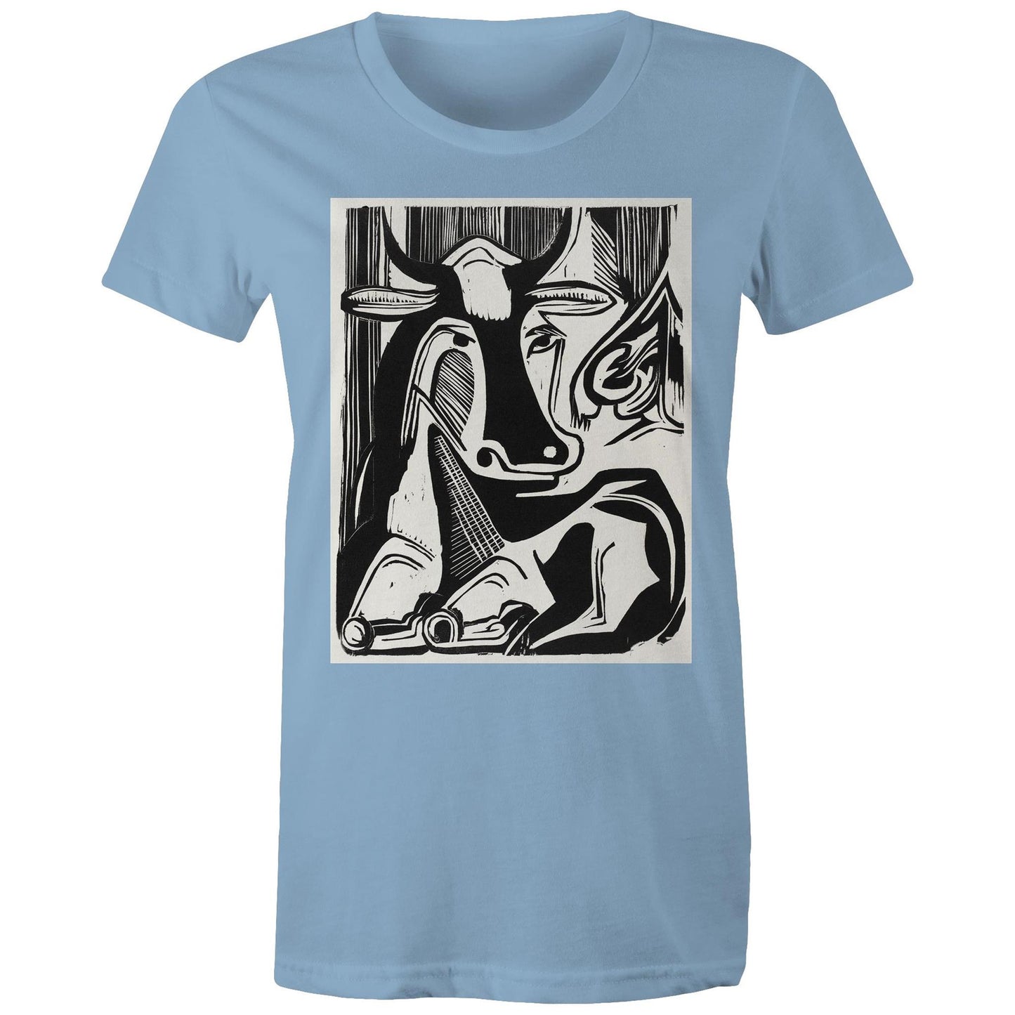 The Large Cow Lying Down by Ernst Ludwig Kirchner - Women's Tee