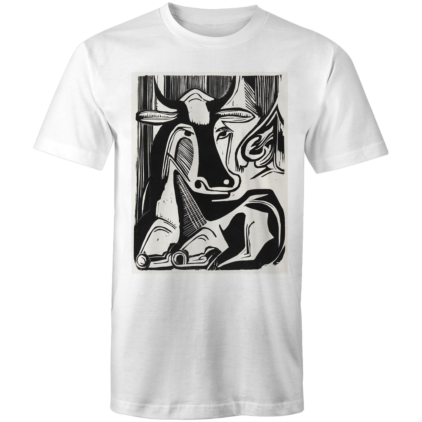 The Large Cow Lying Down by Ernst Ludwig Kirchner - Mens T-Shirt