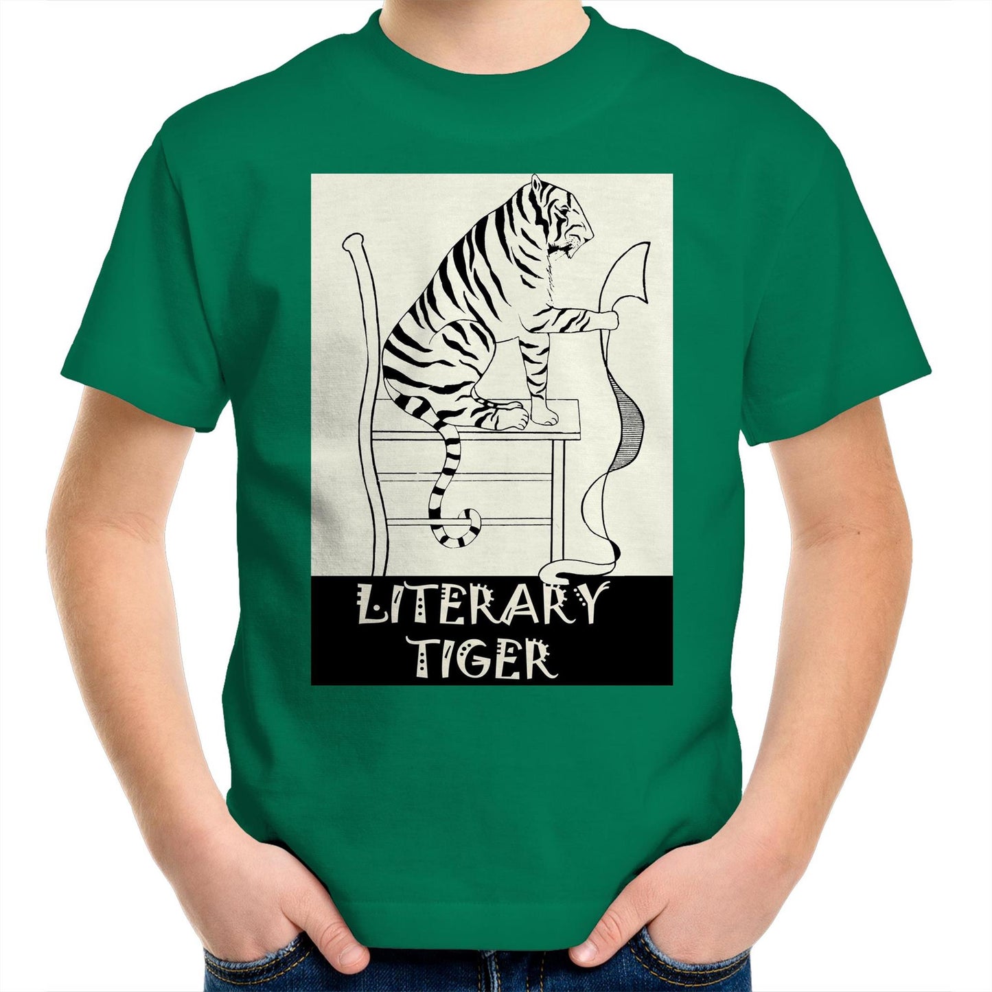 Literary Tiger - Kids T-Shirt