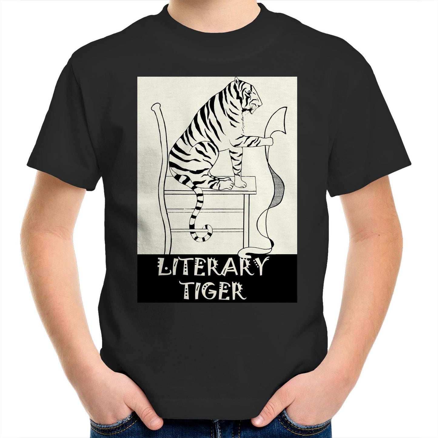 Literary Tiger - Kids T-Shirt