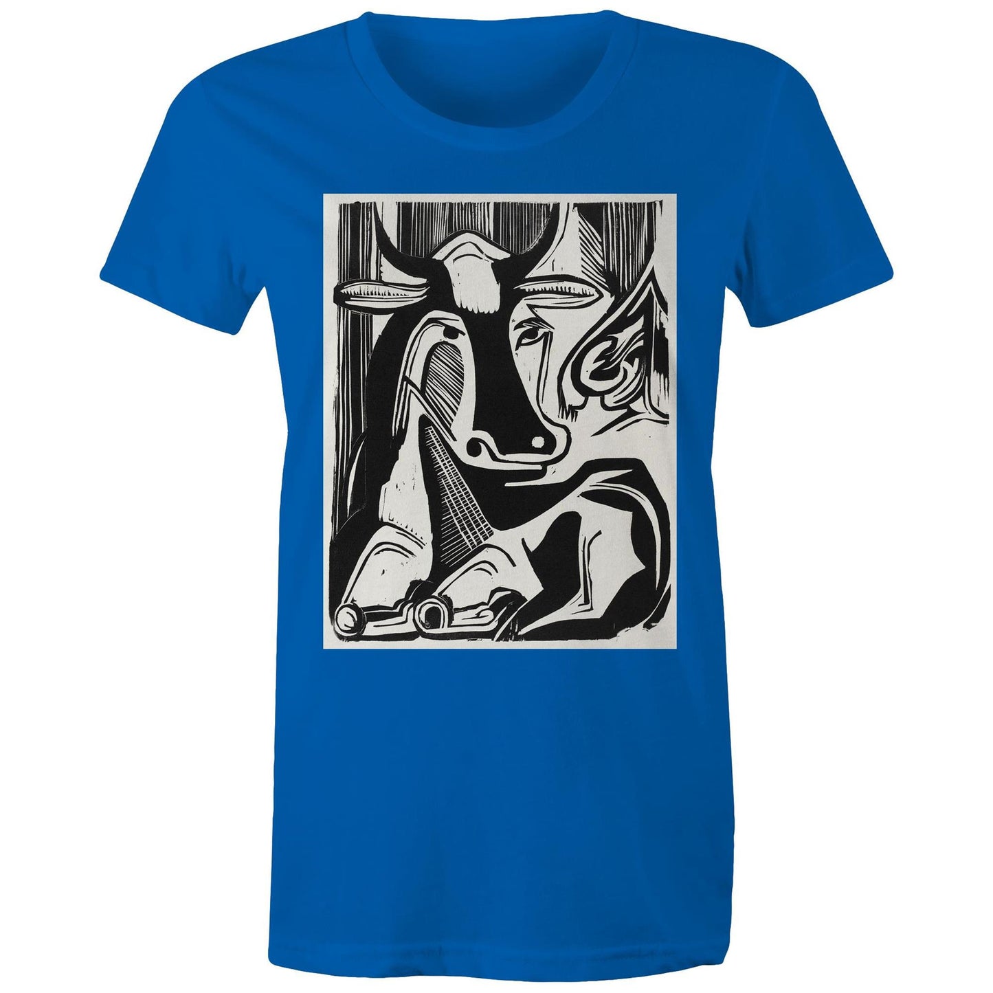 The Large Cow Lying Down by Ernst Ludwig Kirchner - Women's Tee