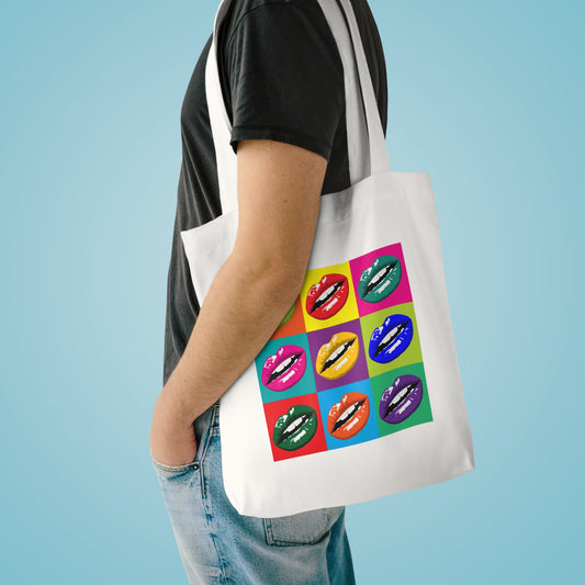 Mouth Lips Pop Art - Cotton Tote Bag