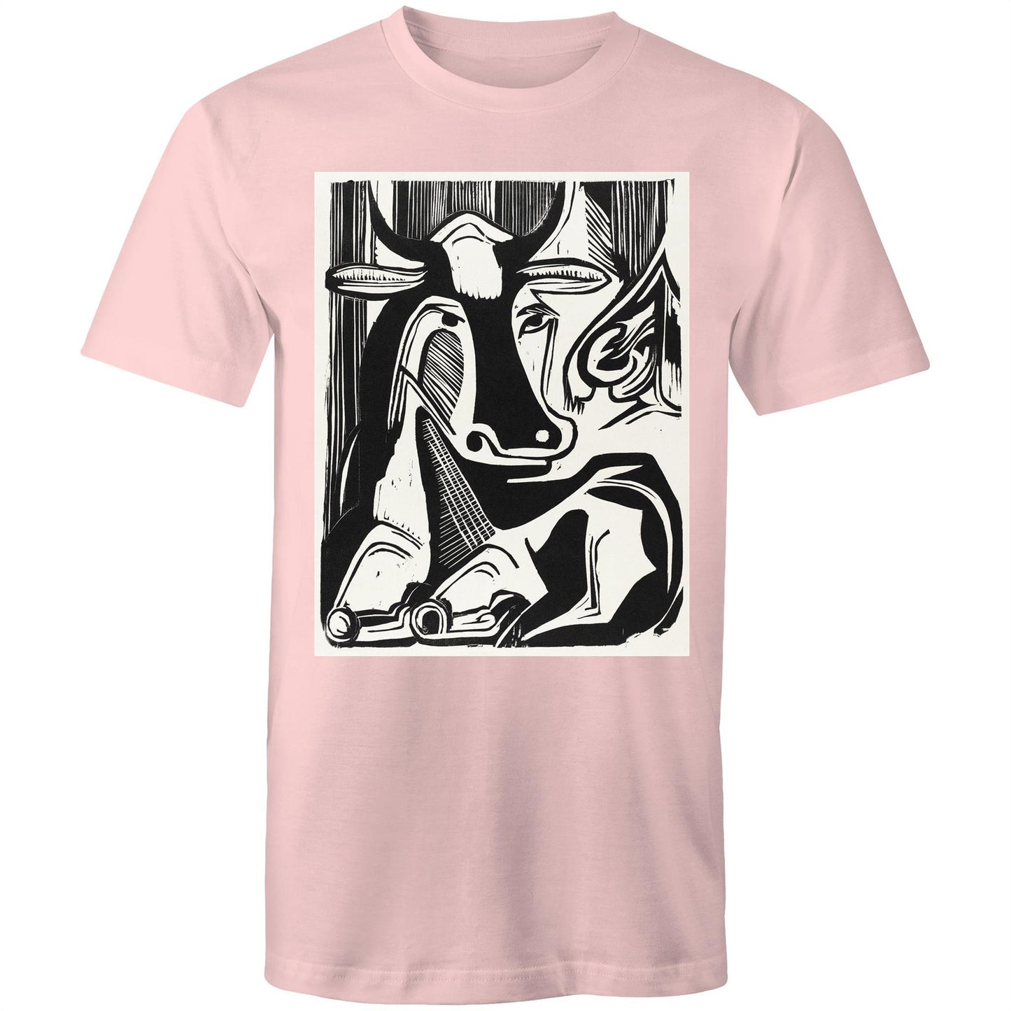 The Large Cow Lying Down by Ernst Ludwig Kirchner - Mens T-Shirt