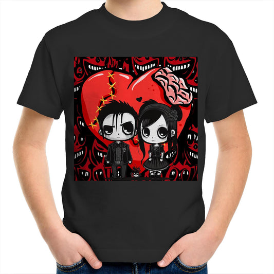 Red And Black Halloween - Kids T-Shirt