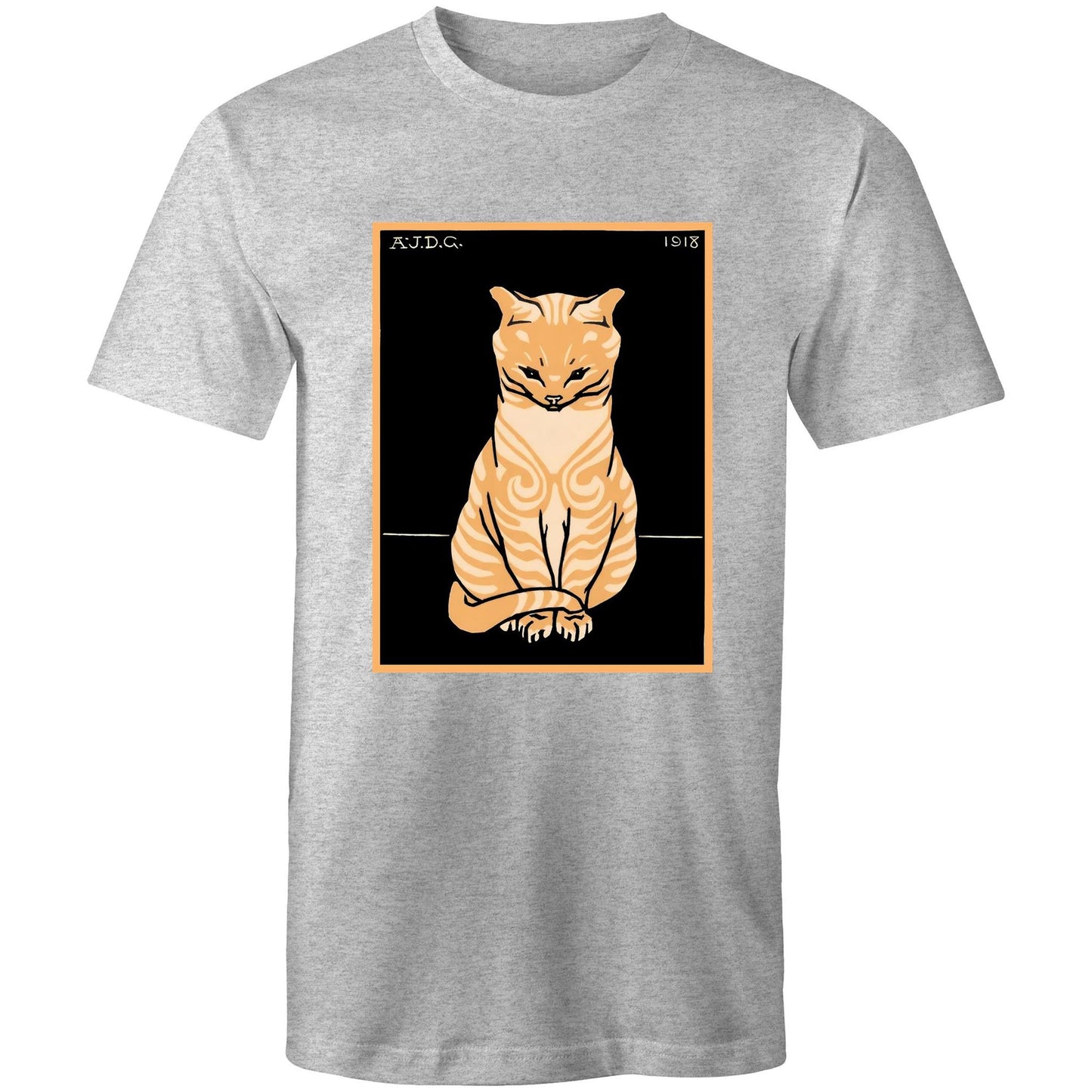 Sitting Ginger Cat by Julie de Graag - Mens T-Shirt