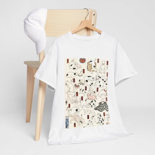 Cats by Utagawa Kuniyoshi - Unisex T-Shirt