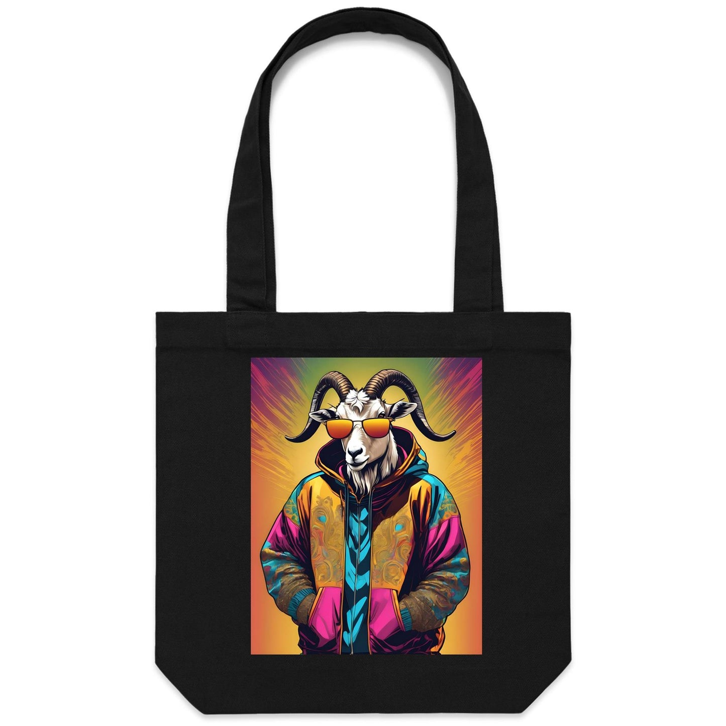 Goat In Hoodie - Canvas Tote Bag