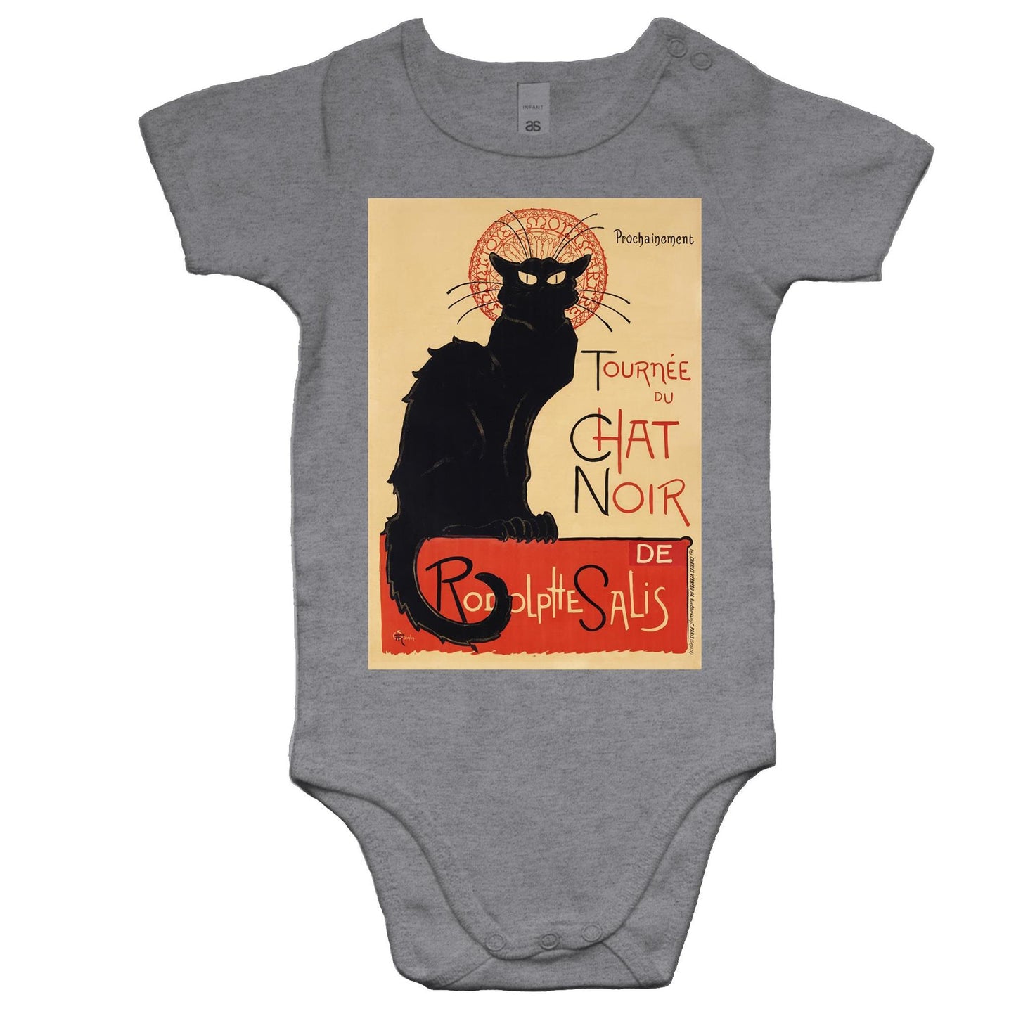 Tournée du Chat Noir by Théophile Alexandre Steinlen - Baby Onesie Romper