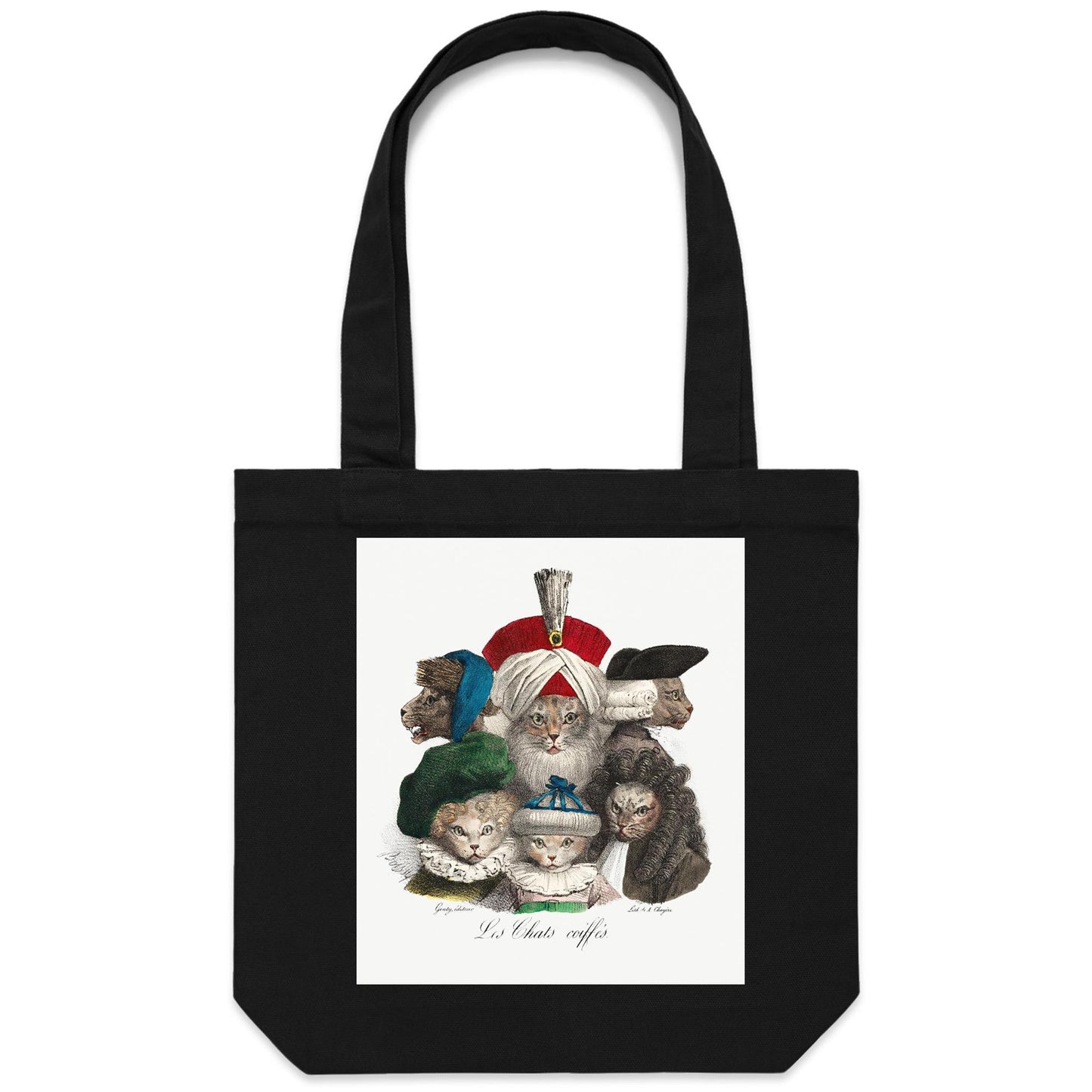 Les Chats Coiffes by Boissy - Canvas Tote Bag