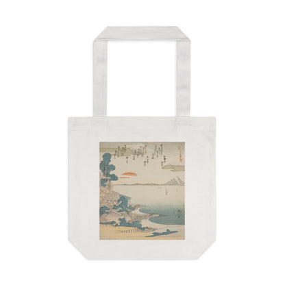 Dawn over Mount Fuji & Susaki by Utagawa Kuniyoshi - Cotton Tote Bag