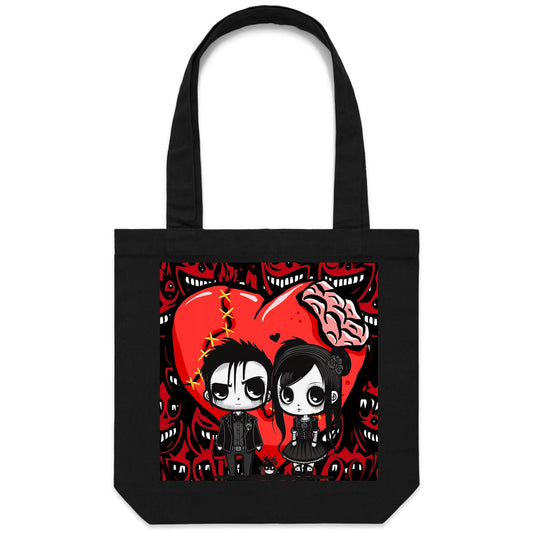 Red And Black Halloween - Canvas Tote Bag