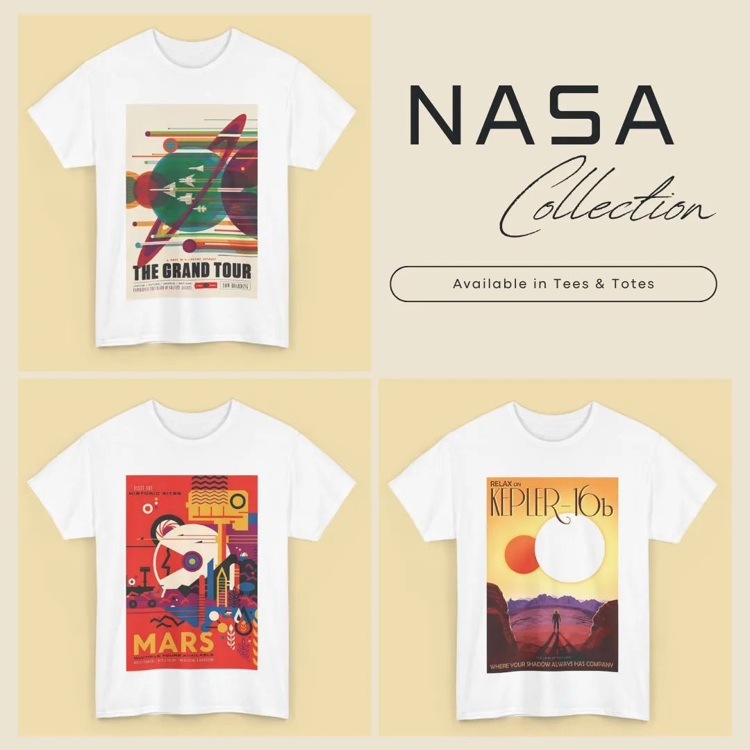 Nasa Collection Space Science Fiction Tshirts Tote Bags Kids Tee