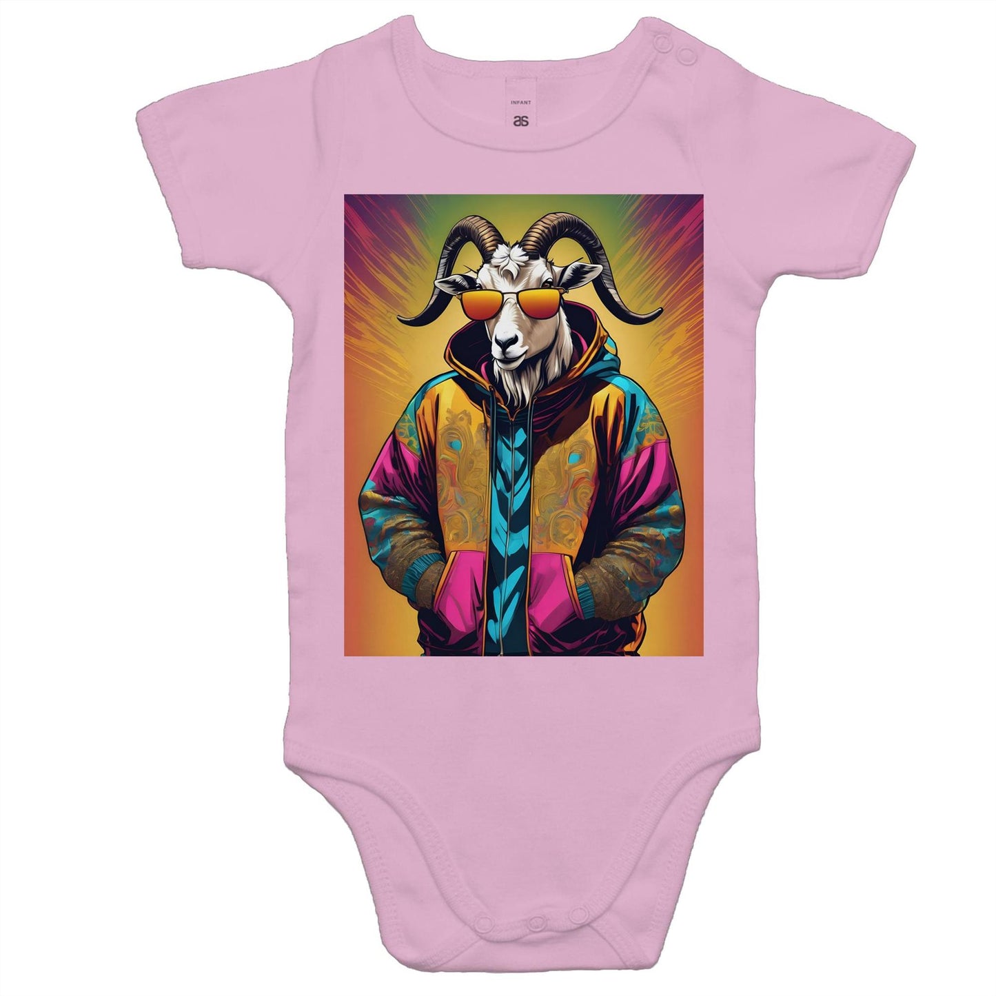 Goat In Hoodie - Baby Onesie Romper