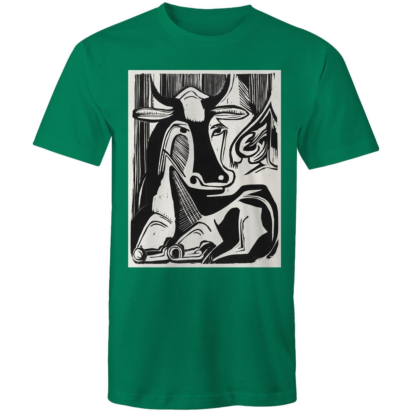 The Large Cow Lying Down by Ernst Ludwig Kirchner - Mens T-Shirt