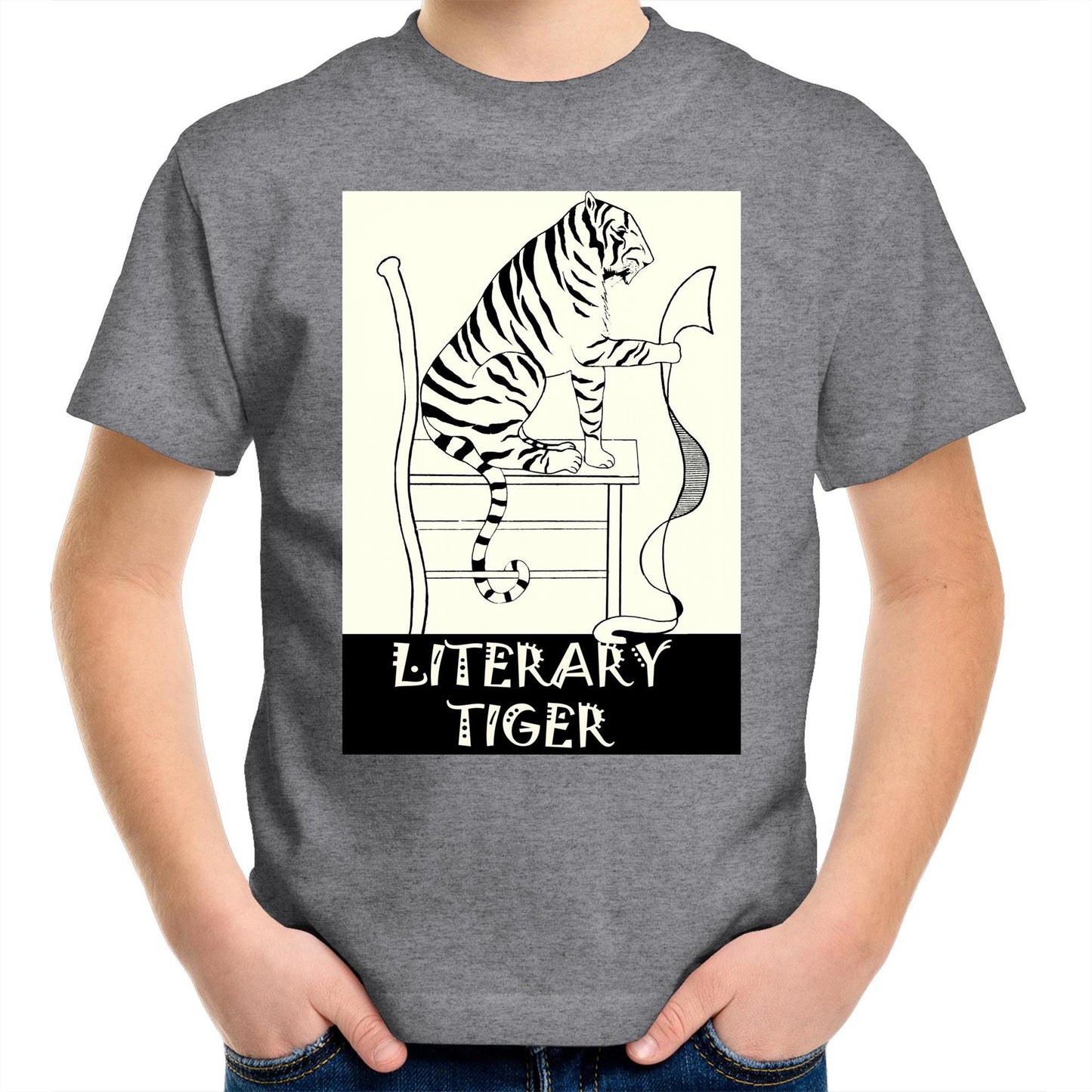 Literary Tiger - Kids T-Shirt