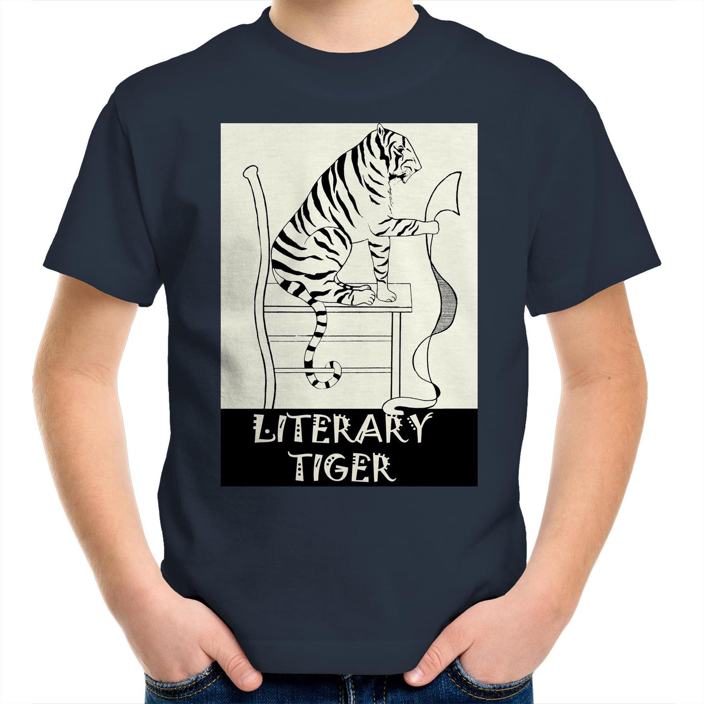 Literary Tiger - Kids T-Shirt