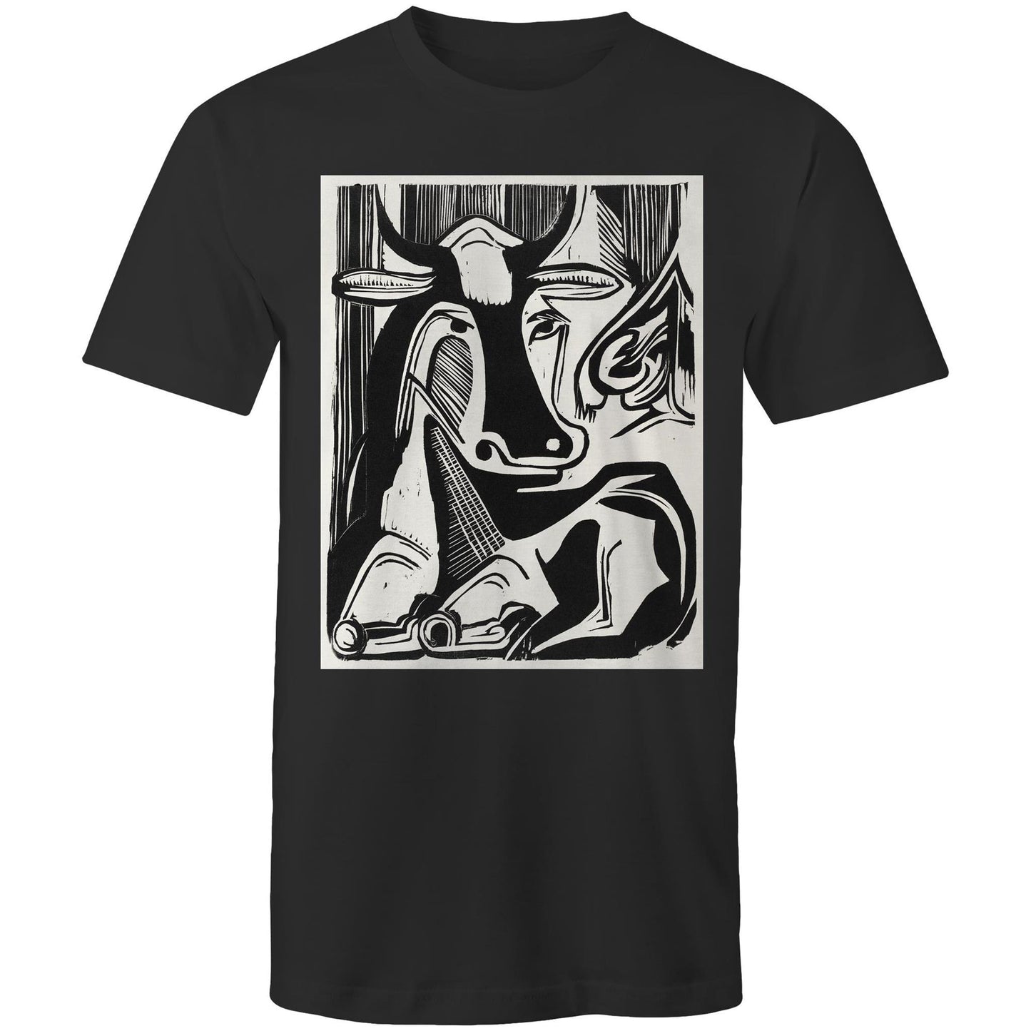 The Large Cow Lying Down by Ernst Ludwig Kirchner - Mens T-Shirt