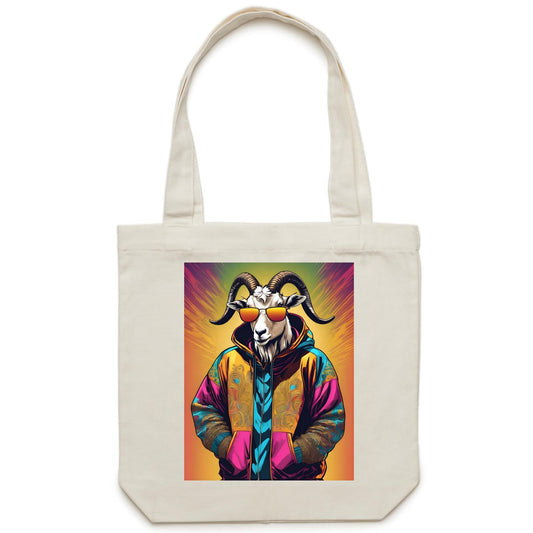 Goat In Hoodie - Canvas Tote Bag