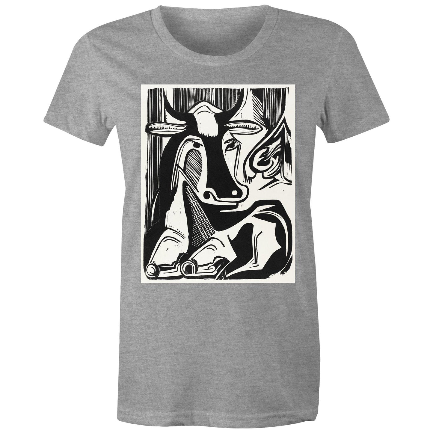 The Large Cow Lying Down by Ernst Ludwig Kirchner - Women's Tee