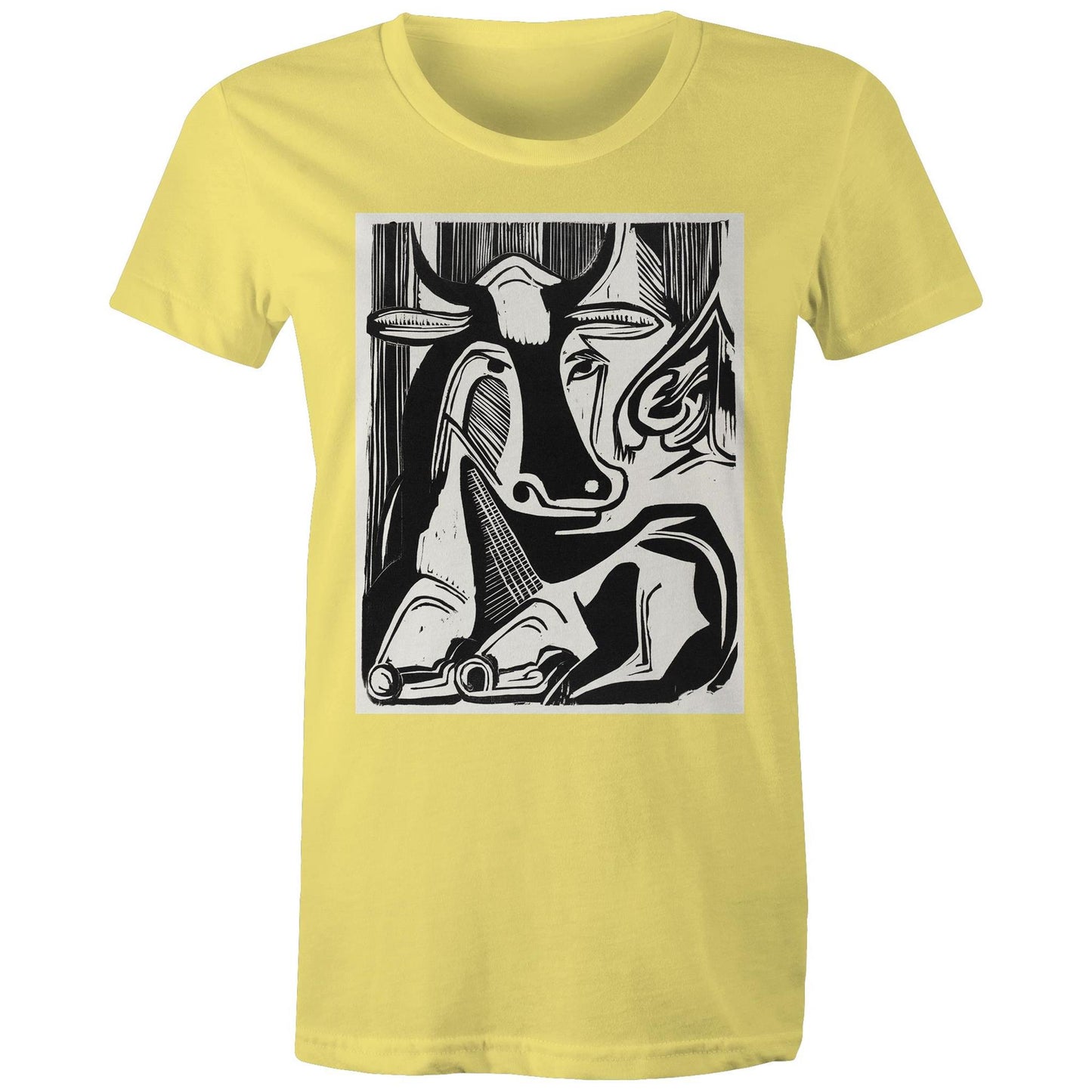 The Large Cow Lying Down by Ernst Ludwig Kirchner - Women's Tee