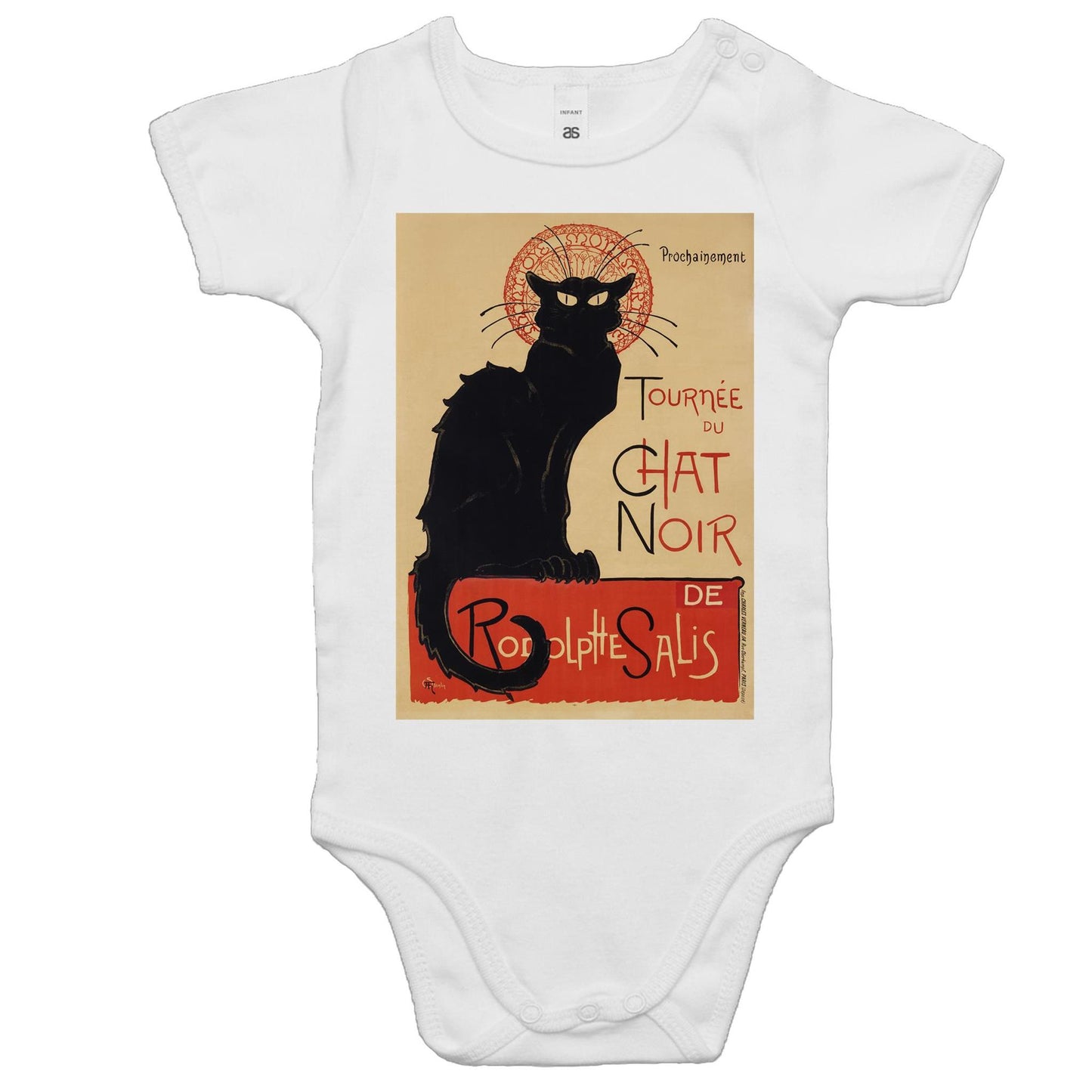 Tournée du Chat Noir by Théophile Alexandre Steinlen - Baby Onesie Romper