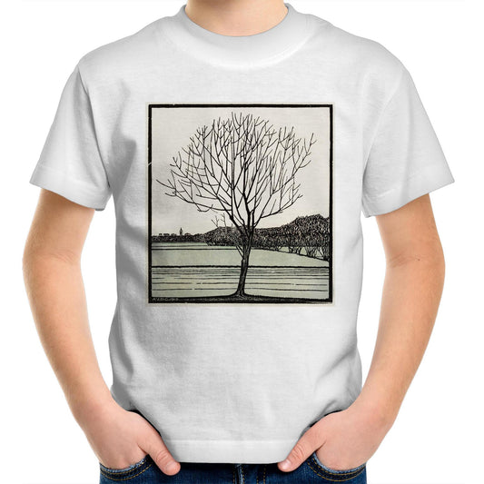 Bald Tree by Julie de Graag - Kids T-Shirt