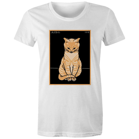 Sitting Ginger Cat by Julie de Graag - Women's Tee