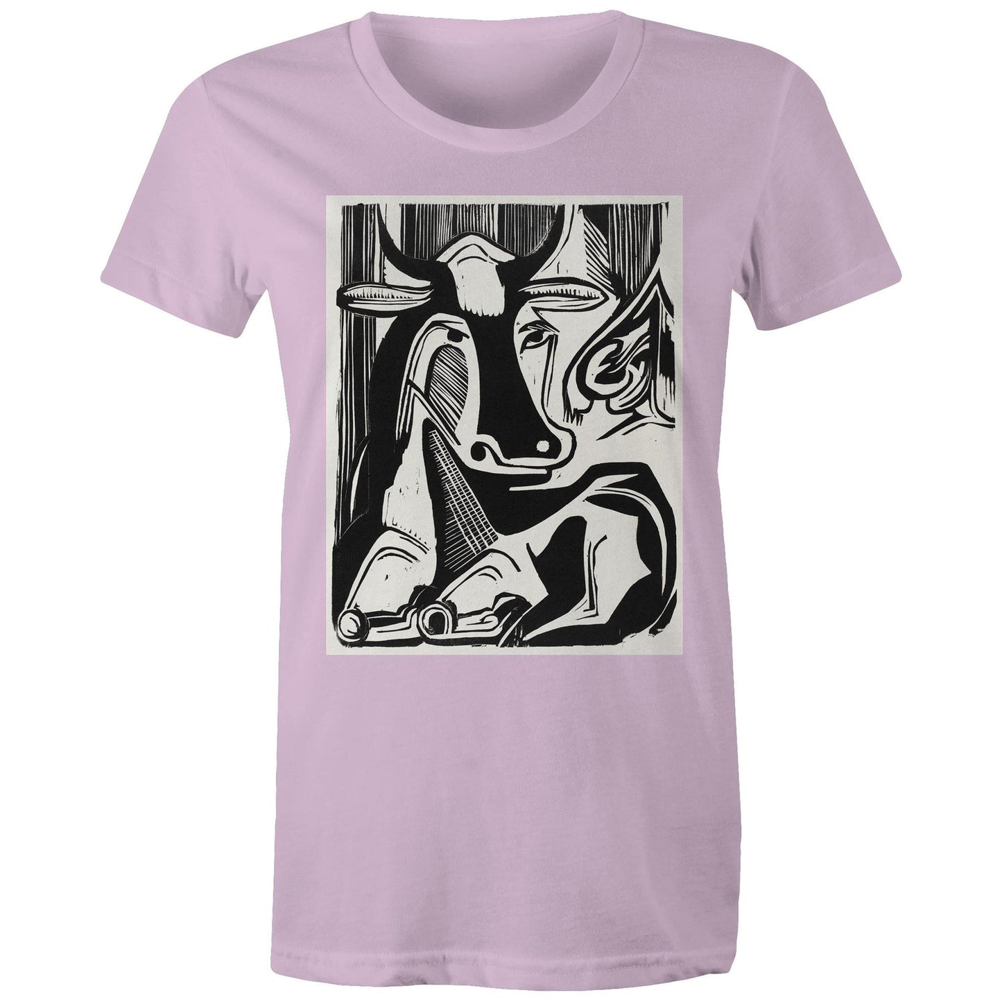 The Large Cow Lying Down by Ernst Ludwig Kirchner - Women's Tee